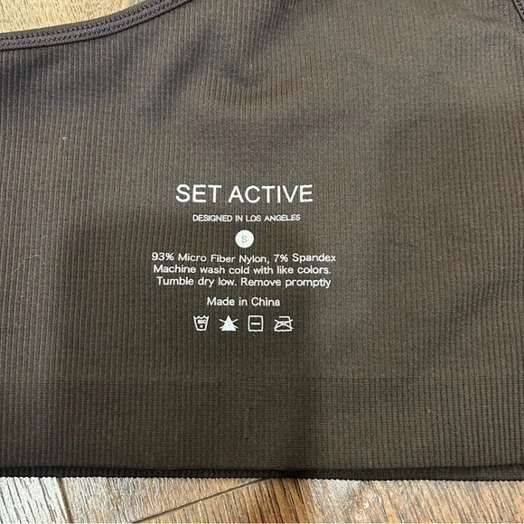 Set Active One Shoulder Ribbed Top - Picture 5 of 5